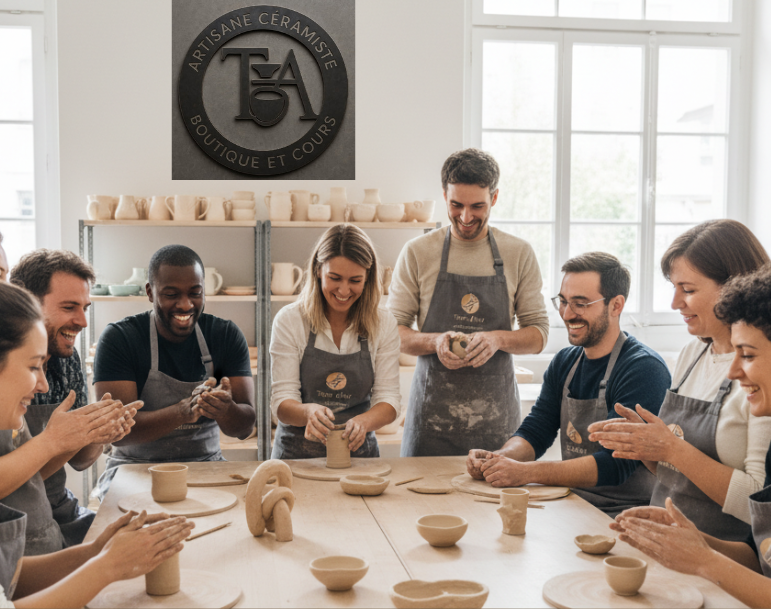 ateliers d'entreprise atelier-modelage-poterie-dordogne-cohésion de groupe